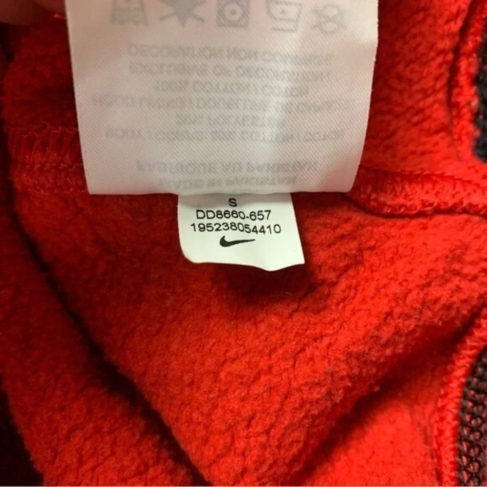 Nike Kids Red Just‎ Do It Hoodie Fleece Lined Casual Streetwear S Classic Bold